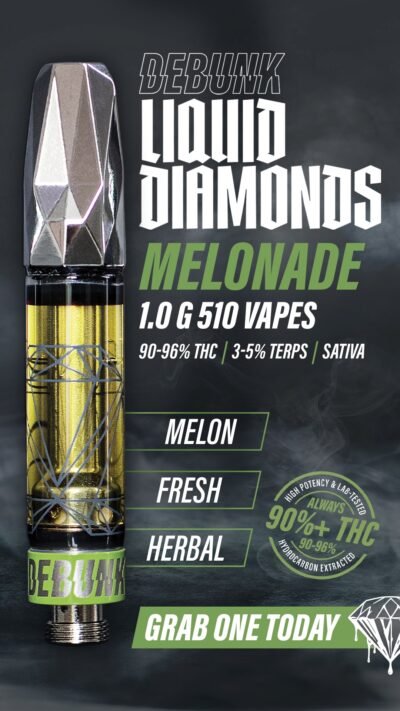 DEBUNK - Debunk Melonade Liquid Diamond 1g Prefilled Vape Cartrdige