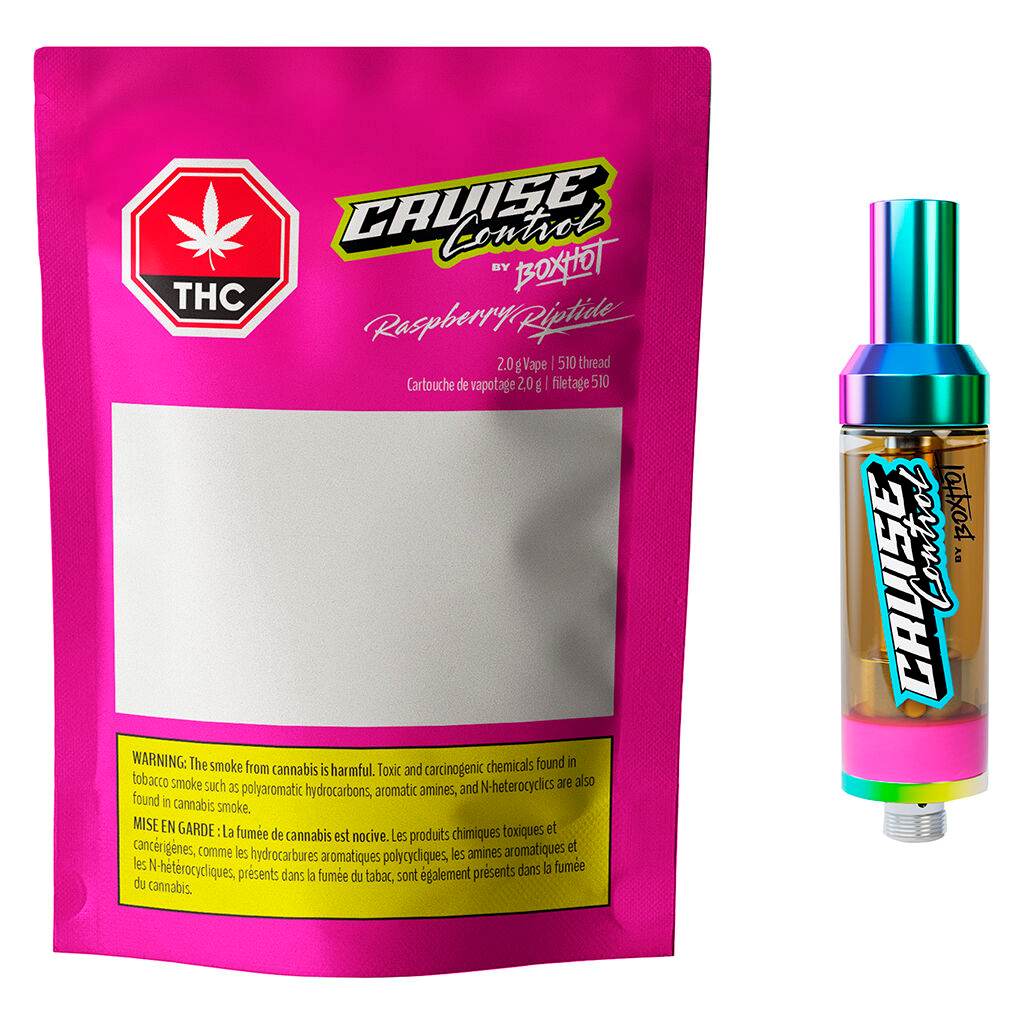 Cruise Control by Boxhot - Raspberry Riptide THC + CBD 510 Thread Cartridge 2.0g
