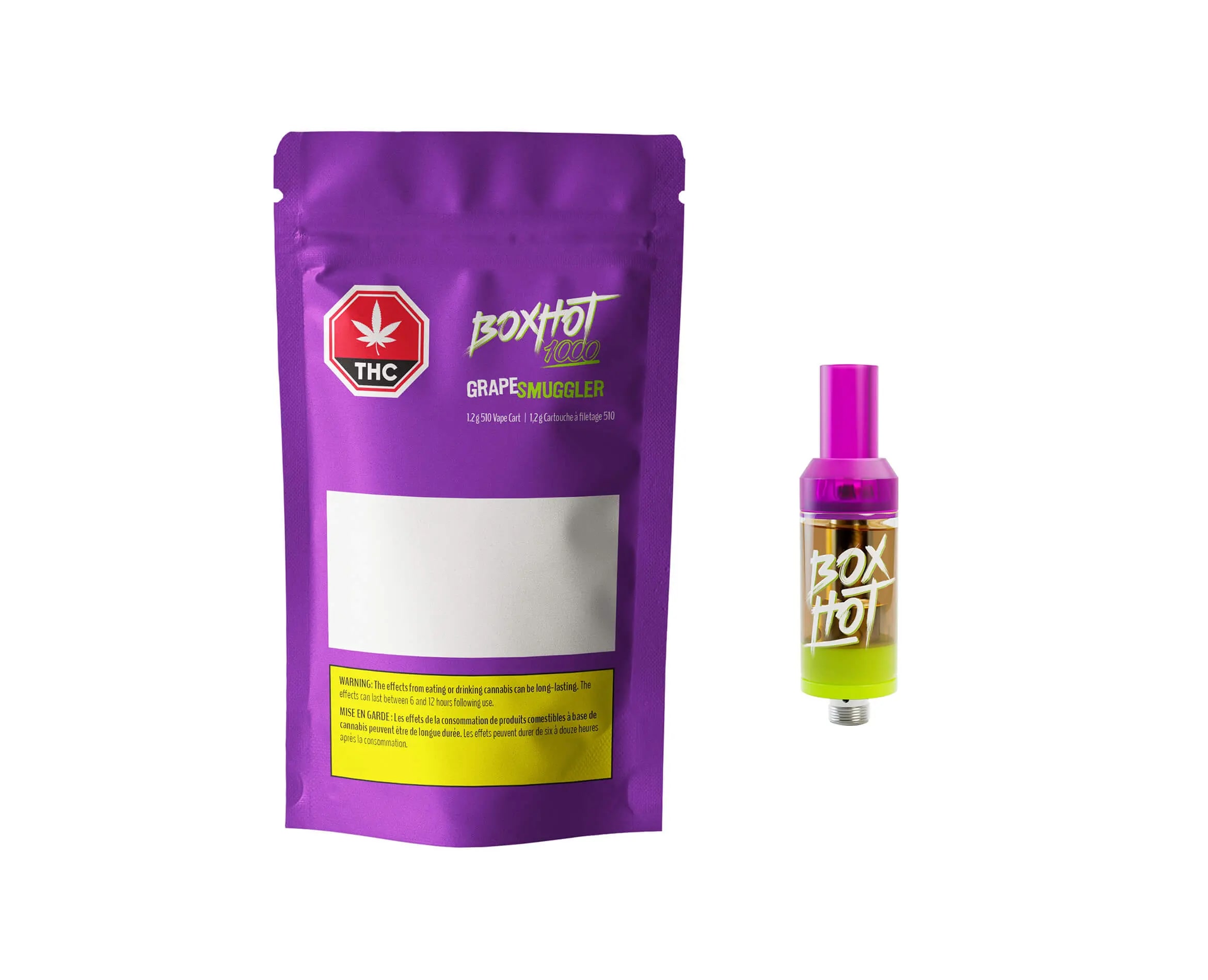 BOXHOT - BOXHOT Grape Smuggler 1.2g Prefilled Vape Cartridge